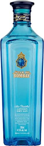 Star Of Bombay London Dry Gin, Infuso con 12 Erbe Botaniche Raccolte a Mano - 700 ml