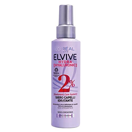L'Oréal Paris Elvive Siero Spray per Capelli Hydra Hyaluronic, Con 2% di Hyaluronic Care System, Senza Risciacquo, 150 ml