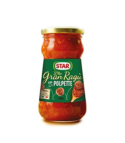 STAR Il Mio GranRagù con Polpette Classiche, 360gr, sugo pronto per tutta la famiglia, 100% carne italiana verificata, garantita e controllata. Senza conservanti e senza glutine.