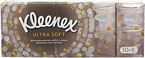 Scottex Kleenex Extra Morbido Fazzoletti, Soffici e Setosi, 10 Pacchetti, L'imballaggio può variare