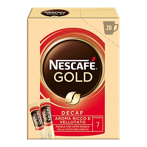 NESCAFÉ GOLD DECAF Caffè Solubile Decaffeinato, 20 Bustine da 1.7g (34g)