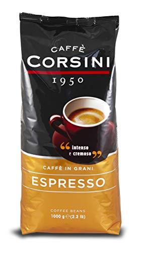 Caffè Corsini in Grani Espresso, 1kg, Selezione di chicchi di caffè per una miscela dal gusto intenso e cremoso
