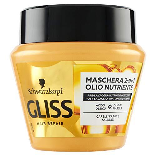 Testanera Gliss Maschera Supreme Oil Elixir per Capelli Stressati - 300 ml
