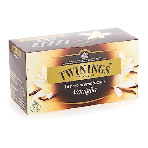 Twinings Filtri Tè Nero Gusto Sensuale della Vaniglia, 25 x 2g