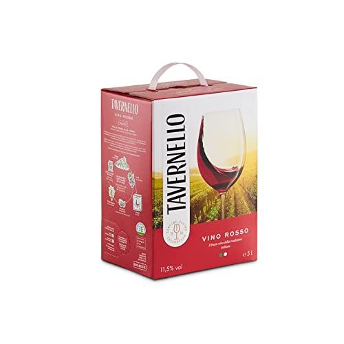 Tavernello Classico Vino Rosso d'Italia, Vino Equilibrato e Profumato, 11.5% Vol, Confezione Bag in Box da 5 L