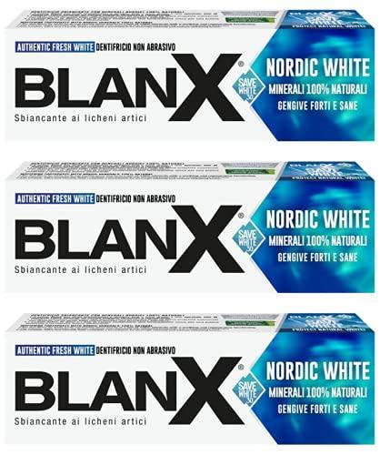 Blanx Nordic White Dentifricio 75ml 2.54fl.oz, Confezione da 3