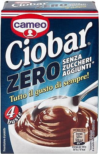 Cameo Ciobar Zero Cioccolata Senza Zuccheri Aggiunti, 4 x 19 g