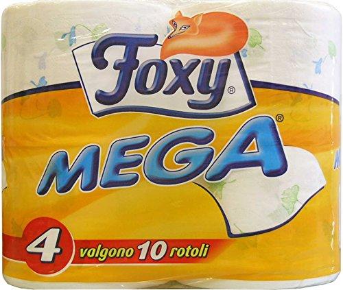 15 x FOXY Carta Igienica Mega 2 Veli Decorato 4 Rotoli 4 PEZZI