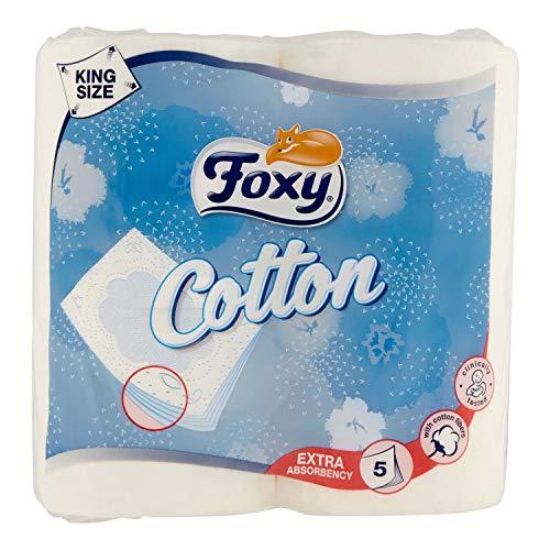 Foxy Cotton carta igienica – 7 Confezioni Da 4 Pezzi