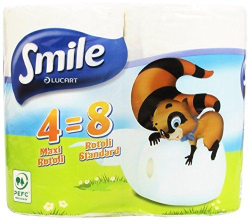 Smile - Carta Igienica, 2 Veli, 4 Rotoli