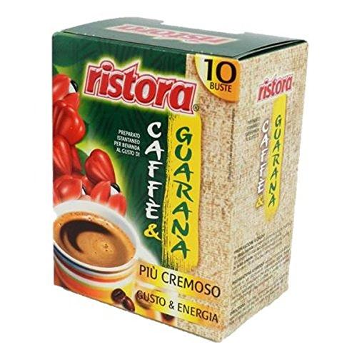 Ristora - Caffè e Guaranà, Preparato Istantaneo per Bevanda, Pacco da 10X10 g, totale: 100 g