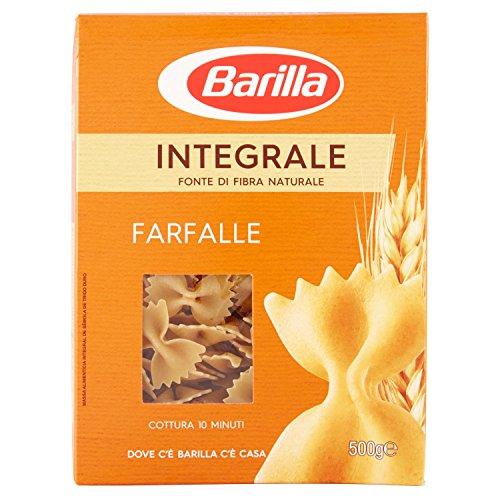 Barilla Pasta Integrale Farfalle Semola Integrale di Grano Duro, 500 gr